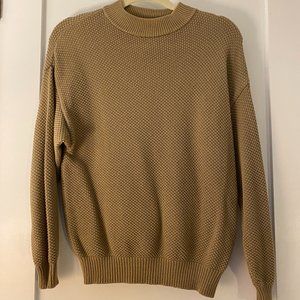 Uniqlo Crew Neck Mustard Green Sweater